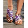 imageOYOANGLE Womens Colorful Bow Knot Toe Post Slide Sandals Comfortable Open Toe Sandals Summer Beach ShoesPurple