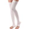 imageOYOANGLE Womens Ribbed Knit Tights Thigh High Over Knee Socks Leg Warmer StockingsWhite
