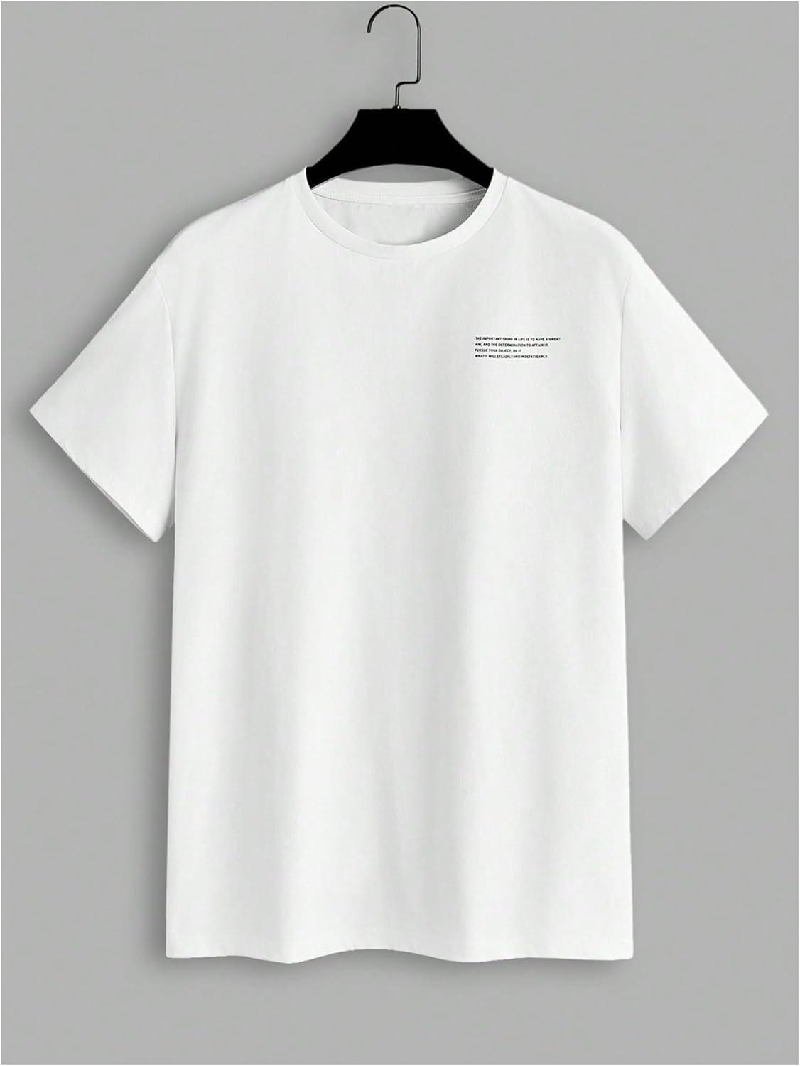 imageOYOANGLE Mens 3 Pack Letter Graphic Print Tees Slogan Short Sleeve T Shirt Summer Casual TopsBlack Green White