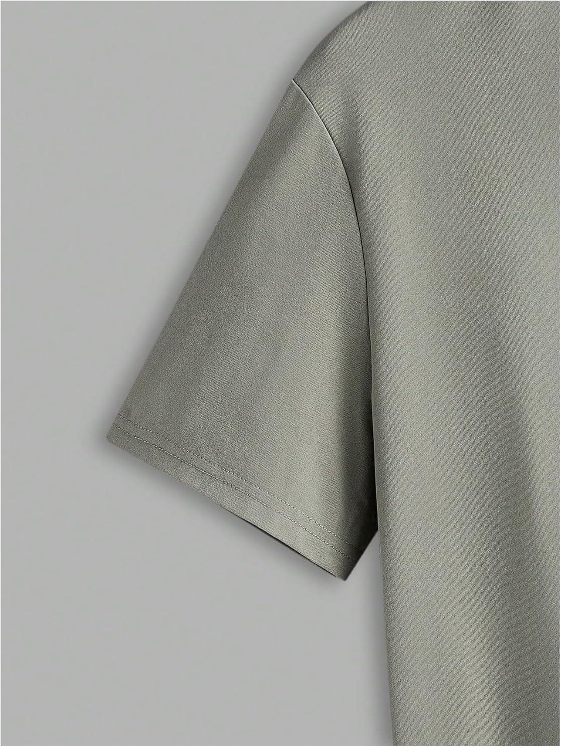 imageOYOANGLE Mens 3 Pack Letter Graphic Print Tees Slogan Short Sleeve T Shirt Summer Casual TopsBlack Green White