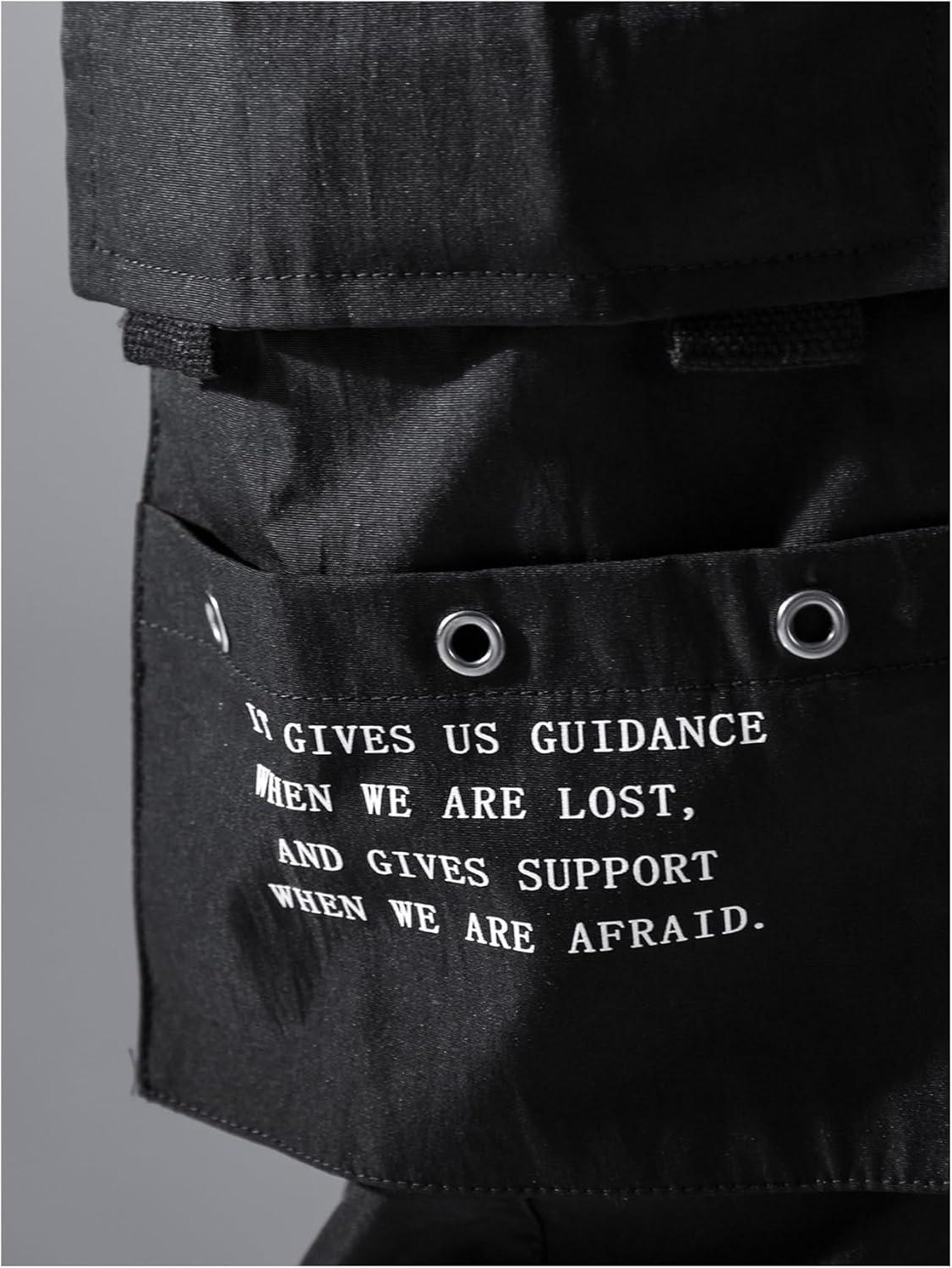 imageOYOANGLE Mens Casual Cargo Joggers Track Jogging Drawstring Waist Jogger Trousers Sweatpants with PocketBlack