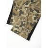 imageOYOANGLE Mens Camo Print Drawstring Waist Casual Baggy Cargo Pants Streetwear with PocketKhaki