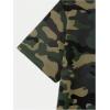 imageOYOANGLE Mens Camo Print Short Sleeve T Shirt Crew Neck Camouflage Tee Summer Workout Muscle TopsArmy Green