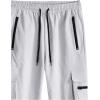 imageOYOANGLE Mens Cargo Joggers Lightweight Quick Dry Athletic Hiking Pants Workout Casual JoggersGrey