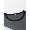 imageOYOANGLE Mens Casual Short Sleeve Colorblock Crewneck Tee Shirt TopsBlack