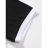 imageOYOANGLE Mens Casual Short Sleeve Colorblock Crewneck Tee Shirt TopsBlack