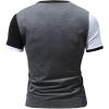 imageOYOANGLE Mens Casual Short Sleeve Colorblock Crewneck Tee Shirt TopsBlack