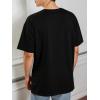 imageOYOANGLE Mens Fashion Short Sleeve Oversized Tshirts Workout Pullover Drop Shoulder Tee Shirt Solid Color Casual TeesBlack