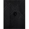imageOYOANGLE Mens Long Sleeve Button Down Shirts Geo Print Business Casual Formal Dress ShirtsBlack