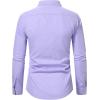 imageOYOANGLE Mens Long Sleeve Button Down Shirts Geo Print Business Casual Formal Dress ShirtsLight Purple