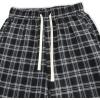 imageOYOANGLE Mens Plaid Print Drawstring Waist Straight Leg Long Pants with Pocket Y2k Streetwear Cargo PantsBlack and White