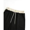 imageOYOANGLE Mens StraightLegs Elastic Drawstring Waist Pants Athletic Sweatpants Lounge Pants with PocketBlack Letter