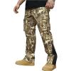 imageOYOANGLE Mens Camo Print Drawstring Waist Casual Baggy Cargo Pants Streetwear with PocketKhaki