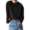 imageOYOANGLE Mens Crochet Hollow Out Long Sleeve Top Crew Neck Mesh See Through T ShirtsBlack