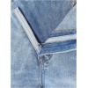 image:imageOYOANGLE Girls Cargo Jeans Asymmetrical Waist Flap Pocket Straight Leg Denim PantsMedium Wash