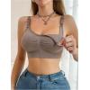 image:imageOYOANGLE Womens 3 Pack Maternity Bras Wireless Nursing Bra Pregnancy Comfy Padded BralettesMulticolor