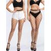 image:imageOYOANGLE Womens 4 Pairs Hollow Out Fishnet Mesh Tights See Through High Waist Sheer PantyhoseBlack