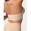 image:imageOYOANGLE Womens Front Closure Strapless Bra Scallop Trim Wireless Bandeau Comfy Tube Top BrasApricot