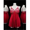 image:imageOYOANGLE Womens Plus Size Babydoll Lingerie Cut Out Lace Strap Nightgown Chemise Boudoir OutfitsBurgundy