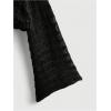 image:imageOYOANGLE Womens Plus Size Hollow Out Crochet Cardigan Sweater Tie Front Bell Sleeve Cropped Bolero ShrugsBlack