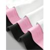 image:imageOYOANGLE Girls Long Sleeve T Shirt 3 Pack Crew Neck Basic Fitted Tee Shirts Solid Fall Layering TopsPink White Black