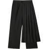 image:imageOYOANGLE Mens Skirt Pants Loose Wide Leg Asymmetrical Pleated Japanese Harajuku Kimono TrousersBlack