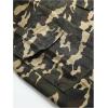 image:imageOYOANGLE Girls Camo Print Cargo Pants Flap Pocket Mid Waist Wide Leg Casual JeansYellow