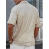 image:imageOYOANGLE Mens Sequin Shiny Button Down Shirt Short Sleeve Collared Shirts Party Holiday TopsGold