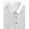 image:imageOYOANGLE Mens Sequin Shiny Button Down Shirt Short Sleeve Collared Shirts Party Holiday TopsWhite