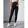image:imageOYOANGLE Womens Maternity High Waisted Ribbed Leggings Over The Belly Pregnancy Yoga PantsBlack