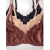 image:imageOYOANGLE Womens 3 Pack Underwire Bra No Padding Push Up Comfortable Everyday BrasBlack Beige