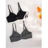 image:imageOYOANGLE Womens 3 Pack Underwire Bra No Padding Push Up Comfortable Everyday BrasBlack White Grey
