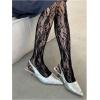 image:imageOYOANGLE Womens Lace Fishnet Tights Sheer Mesh Party Club Stocking See Through PantyhoseBlack