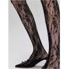 image:imageOYOANGLE Womens Lace Fishnet Tights Sheer Mesh Party Club Stocking See Through PantyhoseBlack