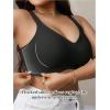image:imageOYOANGLE Womens Plus Size Wide Strap Wireless Bra Comfortable Seamless Bralettes Full Coverage Everyday BrasBlack