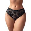 image:imageOYOANGLE Womens Lace Crotchless Lingerie Panties Low Rise Cut Out Bow Briefs UnderwearBlack