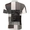 image:imageOYOANGLE Mens Color Block Striped Short Sleeve Collared Shirt Half Zip Golf Shirts Business Casual TopsMulticolor