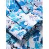image:imageOYOANGLE Mens Hawaiian Shirts Floral Print Long Sleeve Button Down Beach Vacation Shirt TopsBlue