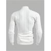 image:imageOYOANGLE Mens Knit Sweatshirts Mock Neck Long Sleeve Work Casual Pullover TopsWhite