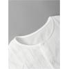 image:imageOYOANGLE Mens Long Sleeve Button Down Shirts Crew Neck Basic Solid Shirt TopWhite