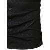 image:imageOYOANGLE Mens Plaid Print Button Down Shirts Short Sleeve Collared Slim Fit BlouseBlack