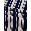 image:imageOYOANGLE Mens Striped Dress Shirts Short Sleeve Button Down Business Casual Shirt TopDeep Blue
