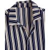 image:imageOYOANGLE Mens Striped Dress Shirts Short Sleeve Button Down Business Casual Shirt TopDeep Blue