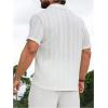 image:imageOYOANGLE Mens Summer Casual Shirts Button Down Shirt for Men Short Sleeve Vacation Beach Fashion ShirtWhite
