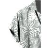 image:imageOYOANGLE Mens Tropical Print Short Sleeve Button Down Shirts Floral Summer Beach Hawaiian ShirtLight Green
