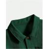 image:imageOYOANGLE Boys Short Sleeve Button Down Shirt Textured Collared Casual Uniform TopDark Green