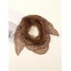 image:imageOYOANGLE Womens Floral Embroidered Hair Scarf Lace Square Hair Bandana Sheer Scarves HeadbandBrown