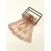 image:imageOYOANGLE Womens Floral Embroidered Hair Scarf Lace Square Hair Bandana Sheer Scarves HeadbandBrown