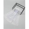 image:imageOYOANGLE Womens Floral Embroidered Hair Scarf Lace Square Hair Bandana Sheer Scarves HeadbandWhite