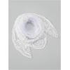 image:imageOYOANGLE Womens Floral Embroidered Hair Scarf Lace Square Hair Bandana Sheer Scarves HeadbandWhite